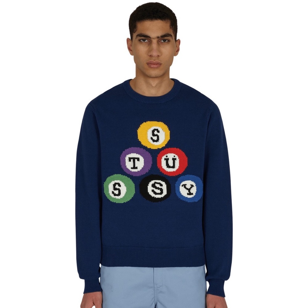Stussy Billiard Ball Knitted Crewneck Unisex